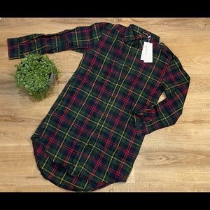 Plaid long sleeve blouse